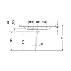 Duravit DuraStyle Waschtisch 480x1200x170mm, Weiß Hochglanz, Rechteckig, 1 Waschpla... DURAVIT-2320120000 4021534904325 (Abb. 1)