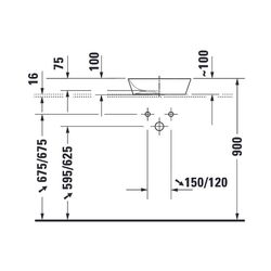 Duravit Cape Cod Aufsatzbecken 400mm, Weiß Hochglanz, DuraCeram, Oval, ohne Überlau... DURAVIT-2328400000 4053424675527 (Abb. 1)