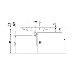 Duravit ME by Starck Waschtisch 490x1030x175mm, WonderGliss, Weiß SDM, Rechteckig,... DURAVIT-23361032601 4053424892870 (Abb. 1)