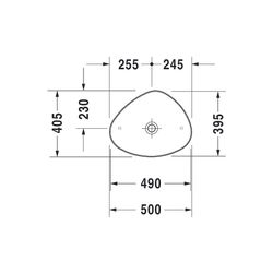 Duravit Cape Cod Aufsatzbecken 500mm, Weiß Hochglanz, DuraCeram, TriOval, ohne Über... DURAVIT-2339500000 4021534988875 (Abb. 1)