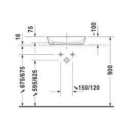 Duravit Cape Cod Aufsatzbecken 500mm, Weiß Hochglanz, DuraCeram, TriOval, ohne Über... DURAVIT-2339500000 4021534988875 (Abb. 1)