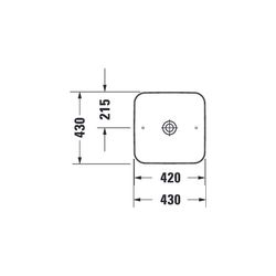 Duravit Cape Cod Aufsatzbecken 430mm, Weiß Hochglanz, DuraCeram, Quadratisch, ohne ... DURAVIT-2340430000 4053424587561 (Abb. 1)