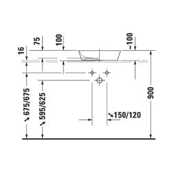 Duravit Cape Cod Aufsatzbecken 430mm, Weiß Hochglanz, DuraCeram, Quadratisch, ohne ... DURAVIT-2340430000 4053424587561 (Abb. 1)