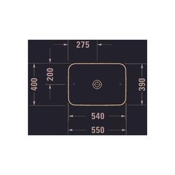 Duravit Cape Cod Aufsatzbecken 550mm, Weiß Hochglanz, DuraCeram, Rechteckig, ohne Ü... DURAVIT-2347550000 4053424587608 (Abb. 1)