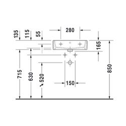 Duravit Vero Air Waschtisch 470x500x165mm wandhängend, Weiß Hochglanz, Rechteckig, ... DURAVIT-2350500070 4053424120553 (Abb. 1)