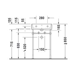 Duravit Vero Air Waschtisch 470x500x165mm wandhängend, Weiß Hochglanz, Rechteckig, ... DURAVIT-2350500070 4053424120553 (Abb. 1)