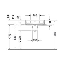 Duravit Vero Air Waschtisch 470x600x165mm wandhängend, Weiß Hochglanz, Rechteckig, ... DURAVIT-2350600060 4053424091952 (Abb. 1)