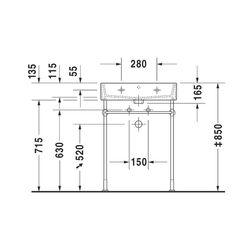 Duravit Vero Air Waschtisch 470x600x165mm wandhängend, Weiß Hochglanz, Rechteckig, ... DURAVIT-2350600060 4053424091952 (Abb. 1)