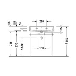 Duravit Vero Air Waschtisch 470x700x165mm wh Weiß Hochglanz, Rechteckig, WonderGli... DURAVIT-23507000411 4053424180366 (Abb. 1)