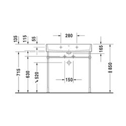 Duravit Vero Air Waschtisch 470x800x165mm wandhäng., Weiß Hochglanz, Rechteckig, 1 ... DURAVIT-2350800000 4053424120911 (Abb. 1)