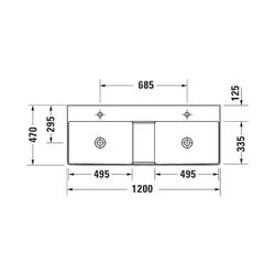 Duravit DuraSquare Waschtisch 470x1200x145mm wh, Weiß HG, Rechteckig, WonderGliss,... DURAVIT-23531200411 4053424611747 (Abb. 1)