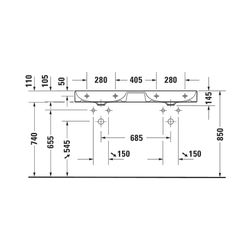 Duravit DuraSquare Waschtisch 470x1200x145mm wh, Weiß HG, Rechteckig, WonderGliss,... DURAVIT-23531200411 4053424611747 (Abb. 1)