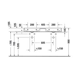 Duravit DuraSquare Waschtisch 470x1200x145mm wh, Weiß HG, Rechteckig, WonderGliss,... DURAVIT-23531200411 4053424611747 (Abb. 1)