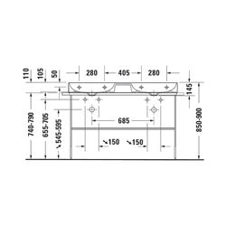 Duravit DuraSquare Waschtisch 470x1200x145mm wh, Weiß HG, Rechteckig, WonderGliss,... DURAVIT-23531200411 4053424611747 (Abb. 1)