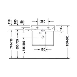 Duravit DuraSquare Waschtisch 400x600x145mm, Compact, DuraCeram, Weiß Hochglanz, Re... DURAVIT-2356600070 4053424497976 (Abb. 1)