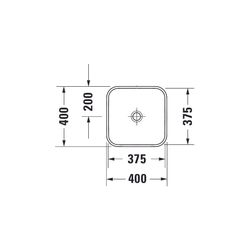 Duravit Happy D.2 Plus Aufsatzbecken 400mm, Anthrazit Matt, WonderGliss, Quadratis... DURAVIT-23594013001 4053424896762 (Abb. 1)