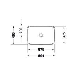 Duravit Happy D.2 Plus Aufsatzbecken 600mm, Anthrazit Matt, Rechteckig, ohne Überla... DURAVIT-2359601300 4053424702247 (Abb. 1)