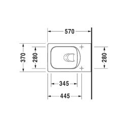 Duravit Wand-WC Vero Air 570x370x355mm, Weiß Hochglanz, 4,5l, Tiefspüler, rimless, ... DURAVIT-2525090000 4053424178974 (Abb. 1)