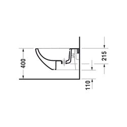Duravit Architec Wandbidet 580x365x290mm, Weiß Hochglanz, 1 HL, HLB, Überlauf, verd... DURAVIT-2531150000 4021534434389 (Abb. 1)