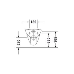 Duravit D-Code Wand-WC 545x355x355mm, Weiß Hochglanz, 4,5l, Tiefspüler, geschlossen... DURAVIT-2535090000 4021534842757 (Abb. 1)
