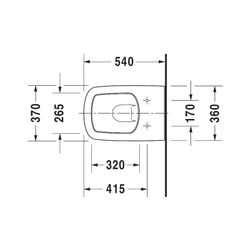 Duravit DuraStyle Wand-WC 540x370x345mm, Weiß Hochglanz, 4,5l, Tiefspüler, geschlos... DURAVIT-2536090000 4021534854415 (Abb. 1)