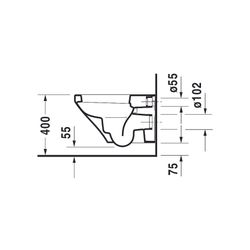 Duravit DuraStyle Wand-WC 540x370x345mm, Weiß Hochglanz, 4,5l, Tiefspüler, geschlos... DURAVIT-2536090000 4021534854415 (Abb. 1)