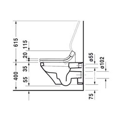 Duravit DuraStyle Wand-WC 620x370x345mm, Weiß Hochglanz, 4,5l, Tiefspüler, geschlos... DURAVIT-2537090000 4021534854439 (Abb. 1)