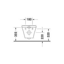 Duravit DuraStyle Wand-WC 620x370x345mm, Weiß Hochglanz, 4,5l, Tiefspüler, geschlos... DURAVIT-2537090000 4021534854439 (Abb. 1)