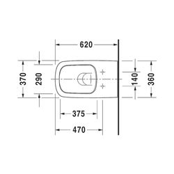 Duravit DuraStyle Wand-WC 620x370x350mm, Weiß Hochglanz, 4,5l, Tiefspüler, rimless,... DURAVIT-2542090000 4021534924279 (Abb. 1)