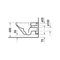 Duravit DuraStyle Wand-WC 620x370x350mm, Weiß Hochglanz, 4,5l, Tiefspüler, rimless,... DURAVIT-2542090000 4021534924279 (Abb. 1)