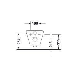 Duravit DuraStyle Wand-WC 620x370x350mm, Weiß Hochglanz, 4,5l, Tiefspüler, rimless,... DURAVIT-2542090000 4021534924279 (Abb. 1)