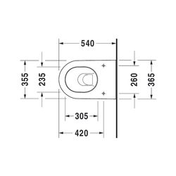 Duravit Darling New Wand-WC 540x365x345mm, Weiß Hochglanz, 4,5l, Tiefspüler, geschl... DURAVIT-2545090000 4021534606489 (Abb. 1)