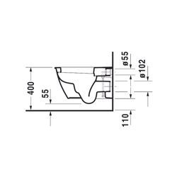 Duravit Darling New Wand-WC 540x365x345mm, Weiß Hochglanz, 4,5l, Tiefspüler, geschl... DURAVIT-2545090000 4021534606489 (Abb. 1)