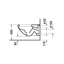 Duravit Architec Wand-WC 575x365x310mm, Weiß Hochglanz, 4,5l, Tiefspüler, geschloss... DURAVIT-2546090064 4021534836329 (Abb. 1)