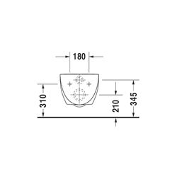 Duravit Architec Wand-WC 575x365x310mm, Weiß Hochglanz, 4,5l, Tiefspüler, geschloss... DURAVIT-2546090064 4021534836329 (Abb. 1)