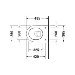 Duravit Darling New Wand-WC 485x365x345mm, Weiß Hochglanz, 4,5l, WonderGliss, Tief... DURAVIT-25490900001 4021534812354 (Abb. 1)