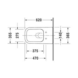 Duravit Happy D.2 Wand-WC 620x365x345mm, Weiß Hochglanz, 4,5l, WonderGliss, Tiefsp... DURAVIT-25500900001 4021534930959 (Abb. 1)