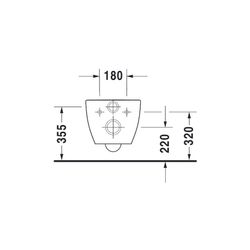Duravit Happy D.2 Wand-WC 620x365x345mm, Weiß Hochglanz, 4,5l, WonderGliss, Tiefsp... DURAVIT-25500900001 4021534930959 (Abb. 1)