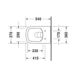 Duravit DuraStyle Wand-WC 540x370x355mm, Weiß Hochglanz, 4,5l, Tiefspüler, rimless,... DURAVIT-2551090000 4021534952791 (Abb. 1)
