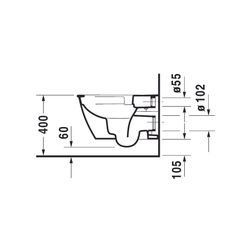 Duravit Darling New Wand-WC 540x365x340mm, Weiß Hochglanz, 4,5l, WonderGliss, Tief... DURAVIT-25570900001 4021534955662 (Abb. 1)