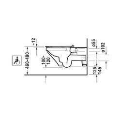 Duravit DuraStyle Wand-WC 700x370x360mm, Weiß Hochglanz, 4,5l, HygieneGlaze, Tiefsp... DURAVIT-2559092000 4053424324692 (Abb. 1)