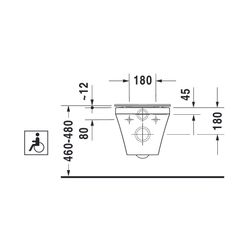 Duravit DuraStyle Wand-WC 700x370x360mm, Weiß Hochglanz, 4,5l, HygieneGlaze, Tiefsp... DURAVIT-2559092000 4053424324692 (Abb. 1)