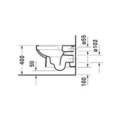 Duravit No.1 Wand-WC 540x365x350mm, Weiß Hochglanz, 4,5l, Tiefspüler, rimless, waag... DURAVIT-2562090000 4053424051710 (Abb. 1)