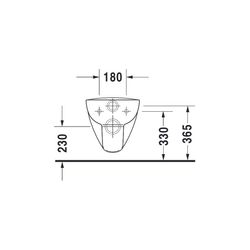 Duravit D-Code Wand-WC 545x355x360mm, Weiß Hochglanz, 4,5l, Tiefspüler, rimless, wa... DURAVIT-2570090000 4053424187761 (Abb. 1)