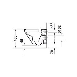 Duravit DuraStyle Wand-WC 480x370x355mm, Weiß Hochglanz, 4,5l, WonderGliss, Tiefsp... DURAVIT-25710900001 4053424331294 (Abb. 1)