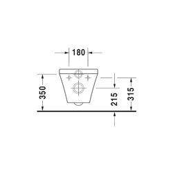 Duravit DuraStyle Wand-WC 480x370x355mm, Weiß Hochglanz, 4,5l, WonderGliss, Tiefsp... DURAVIT-25710900001 4053424331294 (Abb. 1)