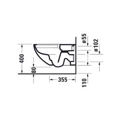 Duravit Architec Wand-WC 575x365x320mm, Weiß Hochglanz, 4,5l, HygieneGlaze, Tiefspü... DURAVIT-2572092000 4053424566405 (Abb. 1)