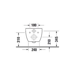 Duravit Architec Wand-WC 575x365x320mm, Weiß Hochglanz, 4,5l, HygieneGlaze, Tiefspü... DURAVIT-2572092000 4053424566405 (Abb. 1)