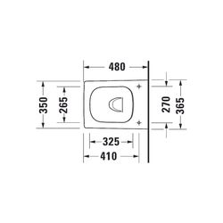 Duravit Design Classics Wand-WC 480x365x360mm, Weiß Hochglanz, 4,5l, Tiefspüler, ri... DURAVIT-2573090000 4053424578569 (Abb. 1)