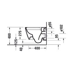 Duravit Design Classics Wand-WC 480x365x360mm, Weiß Hochglanz, 4,5l, Tiefspüler, ri... DURAVIT-2573090000 4053424578569 (Abb. 1)